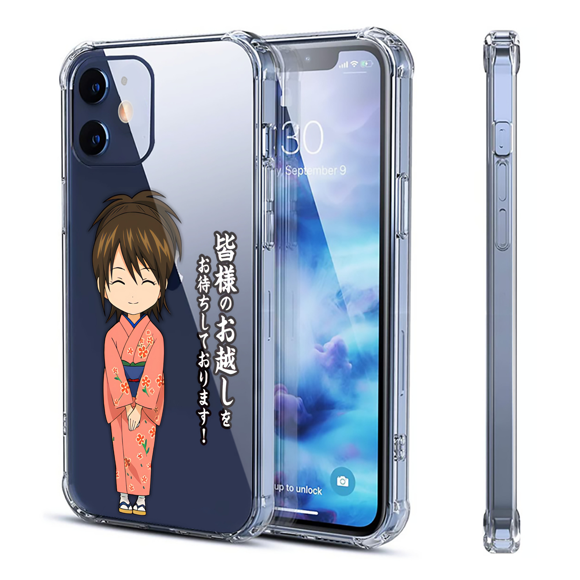 （画像用） ぎんたま 坂田銀時（さかたぎんとき） 神楽 志村新八（しむら しんぱち） GINTAMA Sakata Gintoki Kagura Shimura Shinpachi 【iPhone 12シリーズ対応】透明スマホケース（クリアソフトケース）